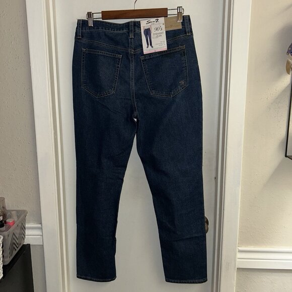 Seven7 90's Straight Jean Dark Wash High Rise Straight Leg Pants Size 6 New - Picture 4 of 9